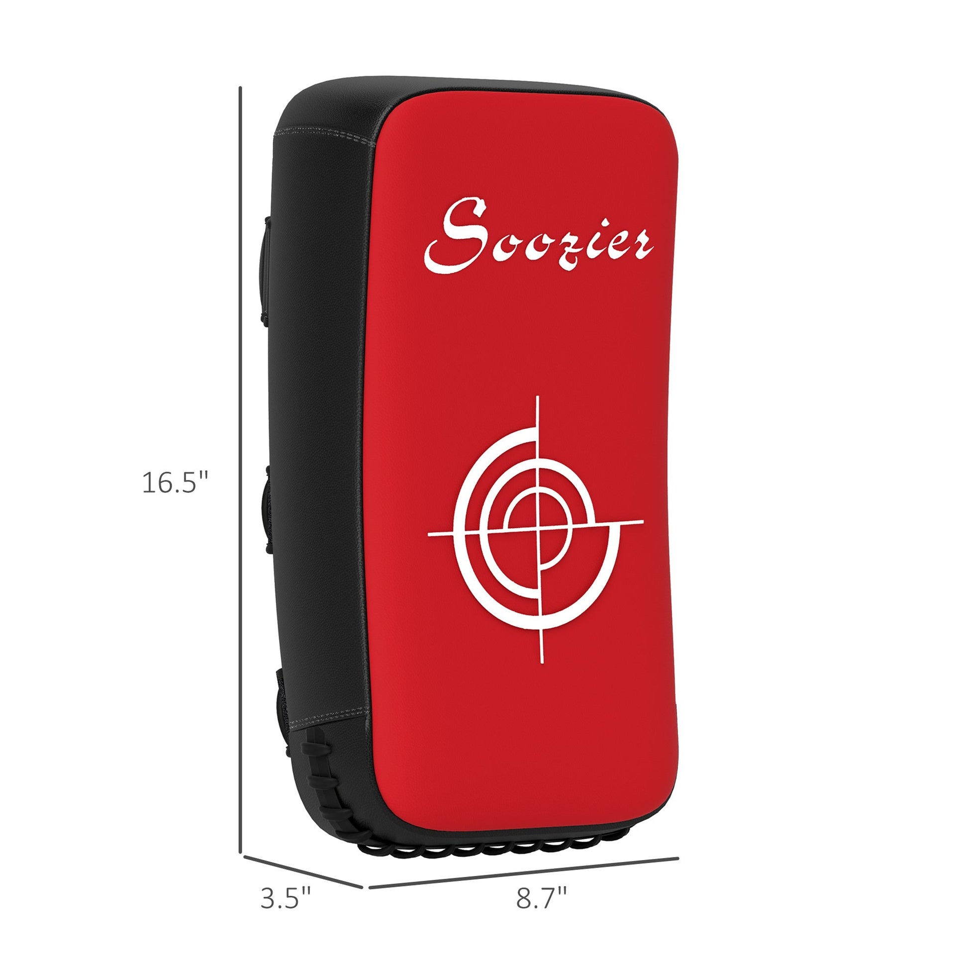 16.5 In Muay Thai Kick Shield Punching Pad, Kick Shield For Martial Arts, Karate, Kickboxing, MMA X 1 Unit, Red - Recomp1